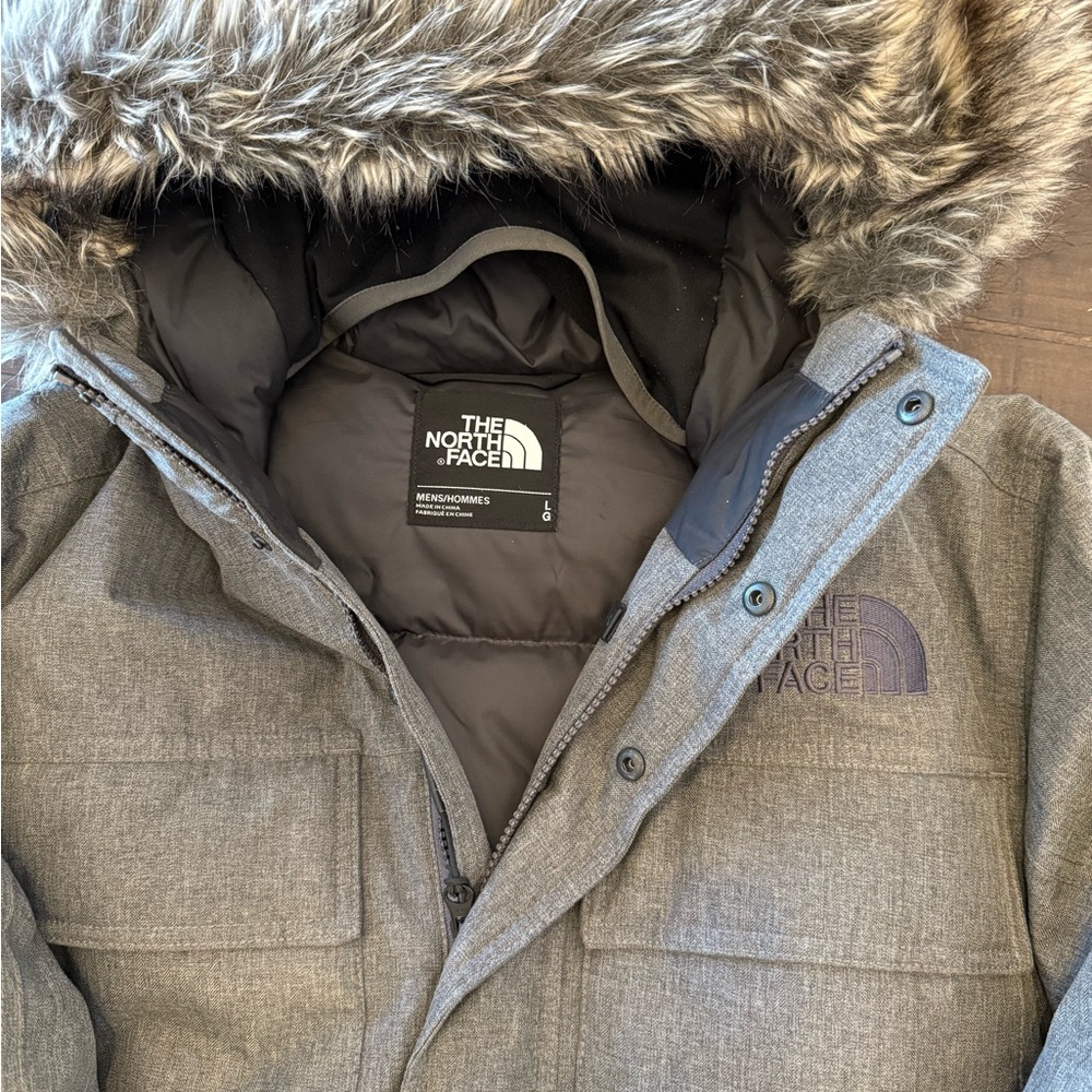 The North Face Gray Hooded Jacket - Picture 2 of 2